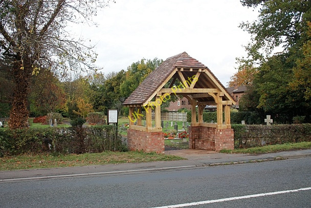 Photo 6"x4" Lych gate, Welland cemetery Marl Bank c2009