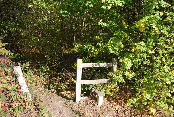 Photo 6"x4" Stile, Greensand way enters Moat Wood Nettlestead\/TQ6852 c2009
