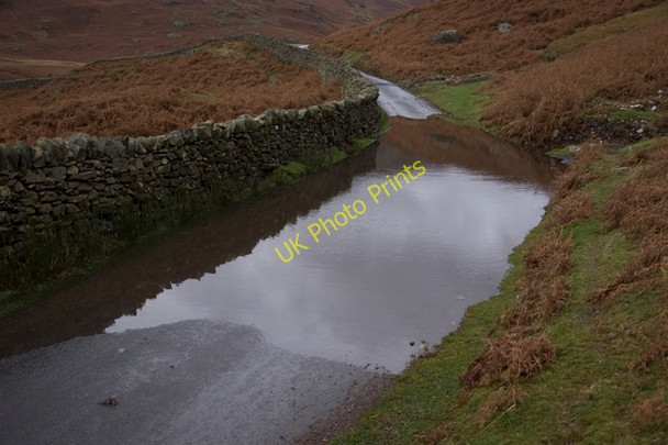 Photo 6"x4" Flood on the Blea Tarn Road Little Langdale c2009