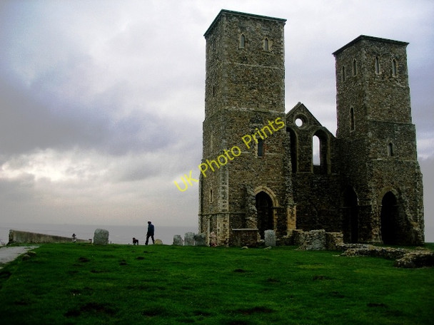 Photo 6"x4" The demolished church at Reculver Reculver c2006