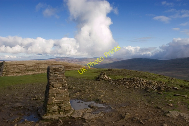 Photo 6"x4" Trig point on summit of Pen-y-Ghent Brackenbottom c2009