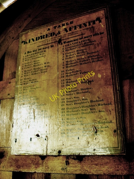 Photo 6"x4" A Table of Kindred and Affinity in Itchingfield Church Itchingfield c2008