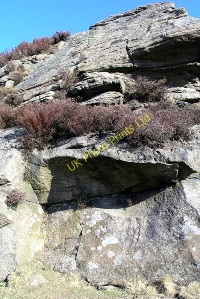 Photo 6"x4" The rock face, Stanage Edge Hathersage c2008