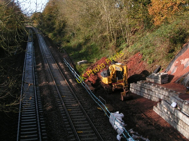 Photo 6"x4" Repairs to the bank next to the railway line Beare\/SS9800 c2009