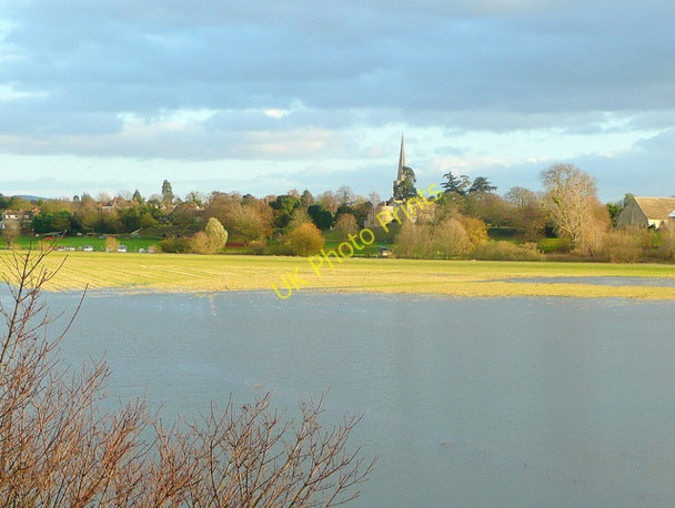 Photo 6"x4" Twyning Meadow in November flood 1 Hill End\/SO9037 c2009