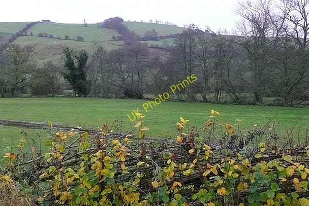 Photo 6"x4" River Clun floodplain Whitcott Keysett c2009