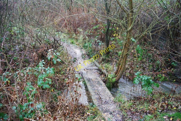 Photo 6"x4" Small footbridge across a small stream by the railway Broad Street\/TQ8356 c2009