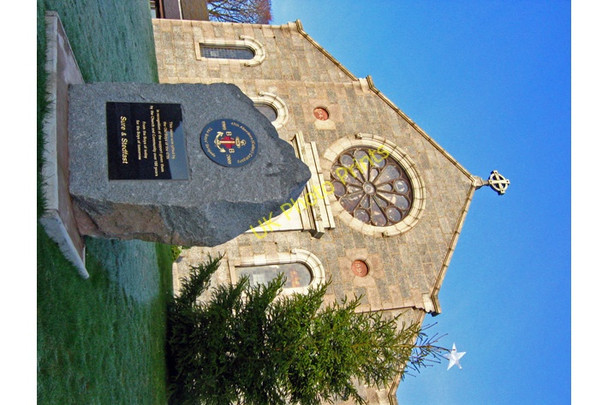 Photo 6"x4" Boys Brigade commemorative stone Peterculter c2009