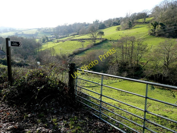 Photo 6"x4" Footpath to Higher Watercombe Vicarage c2009