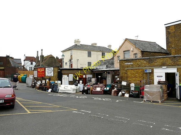 Photo 6"x4" Charity shop back entrance, Middle Street car park Deal c2009