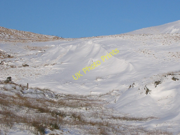 Photo 6"x4" Snow drift on Banc Bwlchygarreg Bryn Mawr\/SN7290 c2010