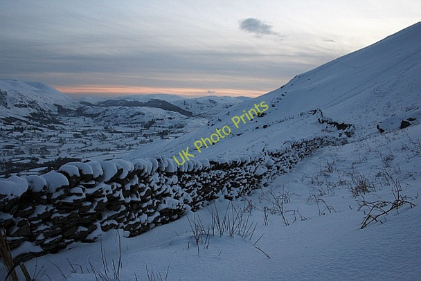 Photo 6"x4" Wall Above Blease Farm Threlkeld c2009