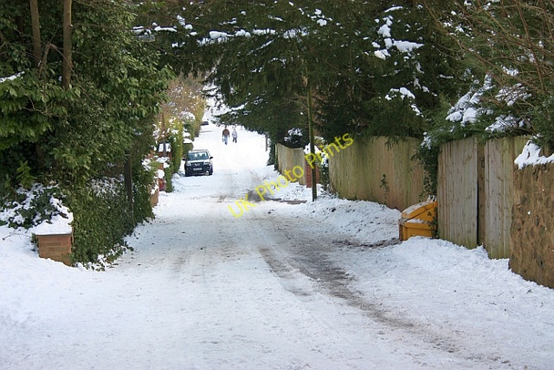 Photo 6"x4" Snow covered Assarts Road Brand Green\/SO7641 c2010