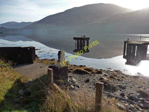 Photo 6"x4" Concrete mooring structures on Loch Long Tighness c2009