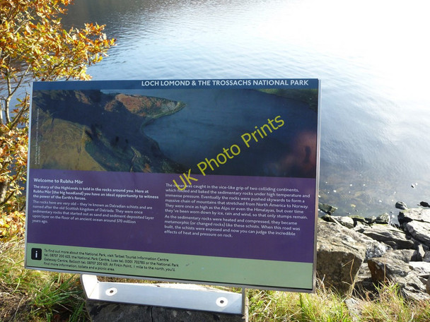 Photo 6"x4" Interpretation board at Rubha Mor Rowardennan c2009