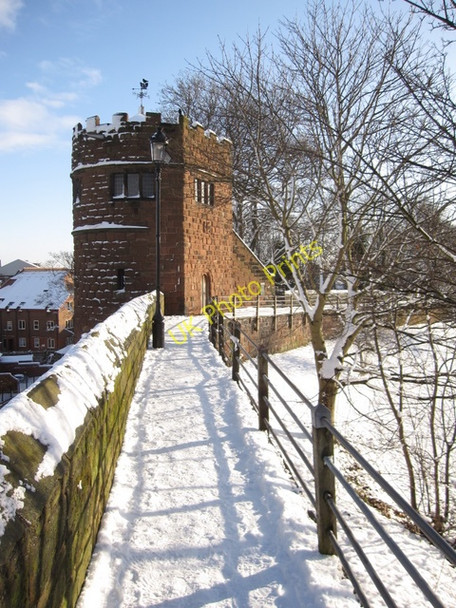 Photo 6"x4" Phoenix Tower in the snow Chester c2010