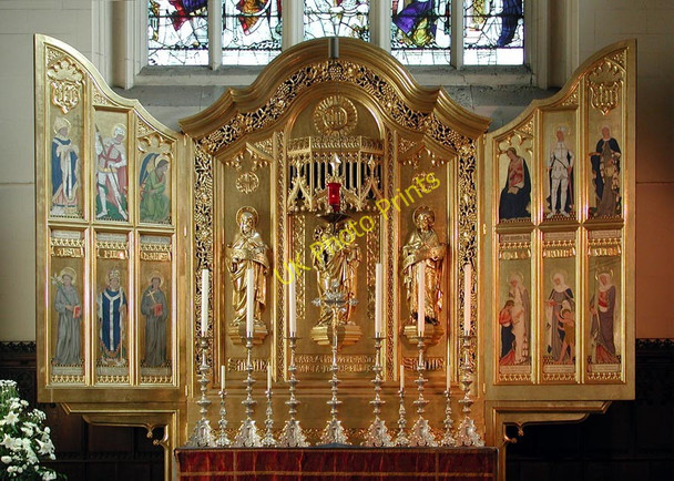 Photo 6"x4" All Saints, Carshalton - High altar reredos Carshalton c2002