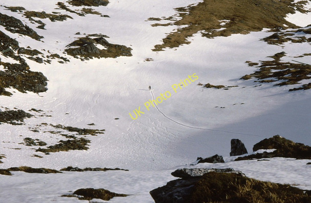 Photo 6"x4" Glissading off An Riabhachan (2) An Garbh-choire\/NH1434 c1991
