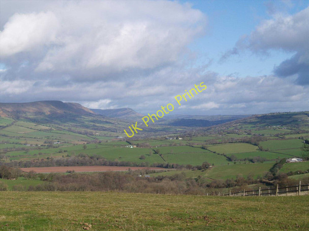 Photo 6"x4" View towards Black Mountains Llangattock Lingoed c2009