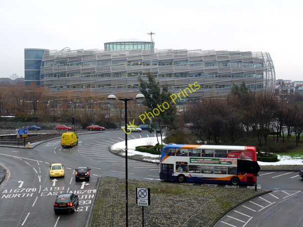 Photo 6"x4" Roundabout, above the Central Motorway from Durant Road Newcastle upon Tyne c2010