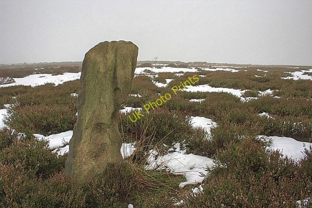 Photo 6"x4" Standing Stone, Above Broad Ings Beck Seave Green c2010