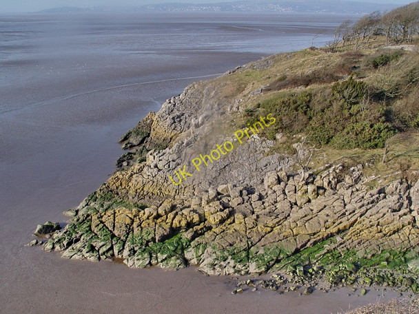 Photo 6"x4" Colourful Cliff Silverdale Green c2010