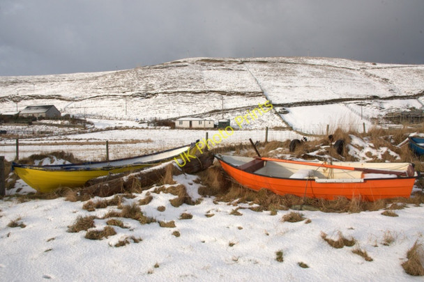 Photo 6"x4" Boats, and The Bungalow, Norwick Kirkaton c2010