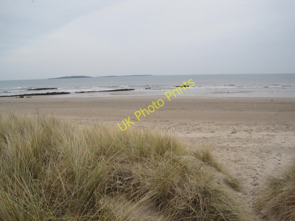 Photo 6"x4" Beach and looking towards the Farne Islands Seahouses c2010