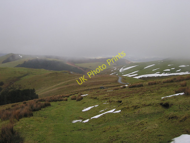 Photo 6"x4" Rhiw Fawr and the Dylife mountain road Dylife c2010