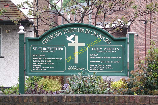 Photo 6"x4" Holy Angels, Cranford - Noticeboard Cranford\/TQ1076 c2004