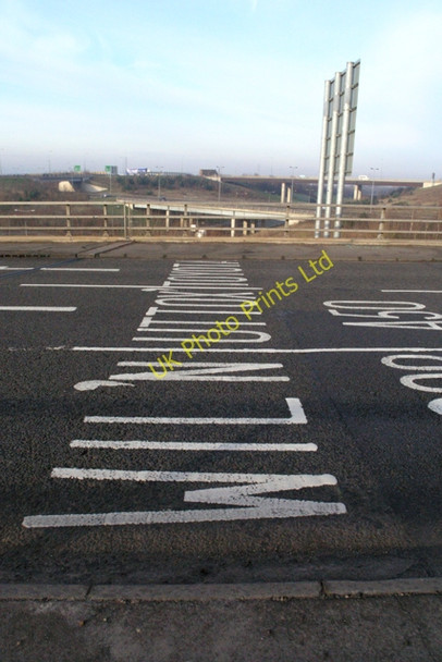 Photo 6"x4" Lane Markings Willington\/SK2928 c2008