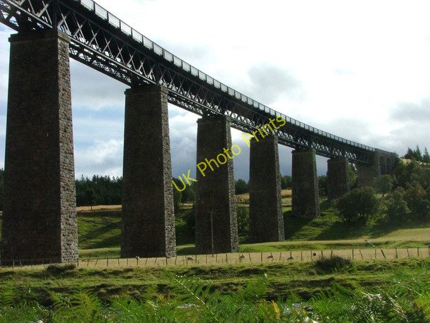 Photo 6"x4" Railway viaduct over the Findhorn Tomatin c2005