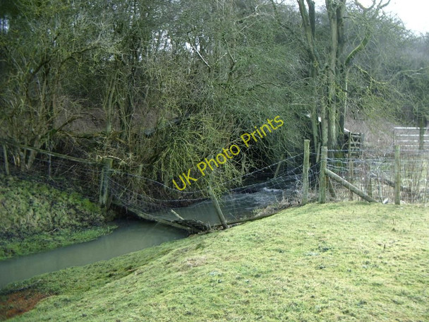Photo 6"x4" Stream and culvert under railway embankment, Shawell Newton\/SP5378 c2010