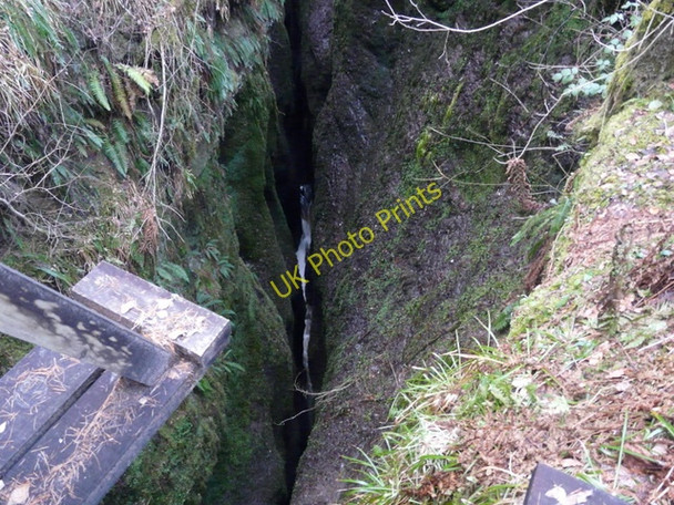 Photo 6"x4" Looking down into Black Rock Gorge Evanton\/Baile-Eoghain c2010
