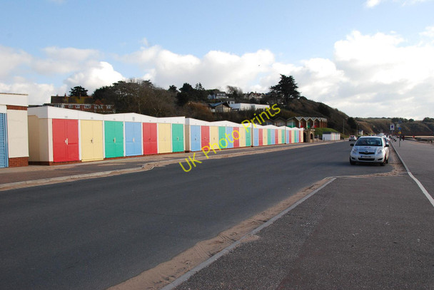 Photo 6"x4" Beach huts Exmouth c2010
