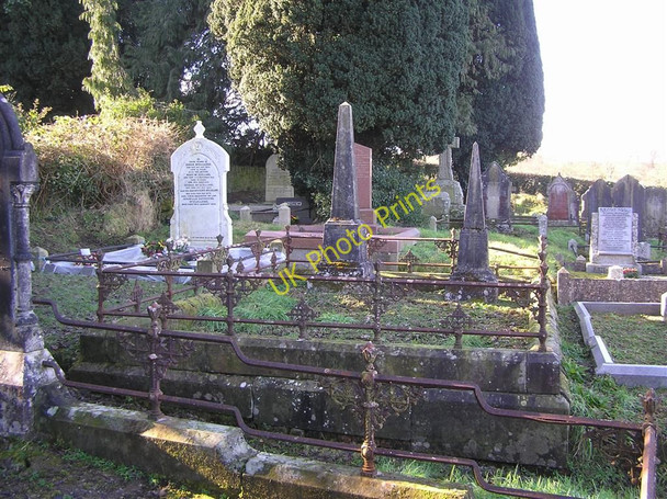 Photo 6"x4" Fleming headstones, Drumragh graveyard Omagh c2010