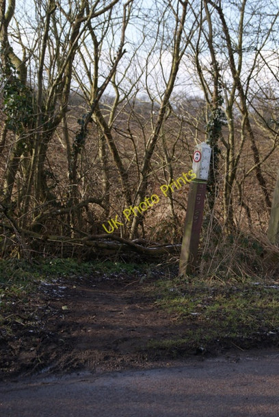 Photo 6"x4" Footpath marker Hope End Green c2010