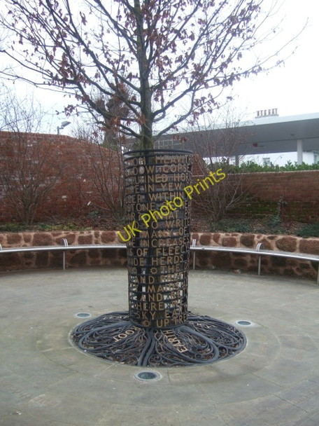 Photo 6"x4" Modern railings around a tree in Heavitree Exeter c2010