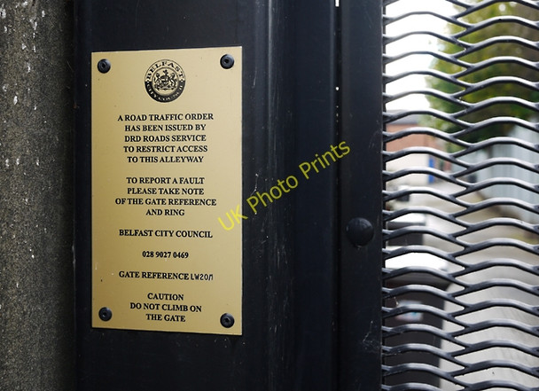 Photo 6"x4" Gate, Great Northern Street South [detail] Belfast c2010