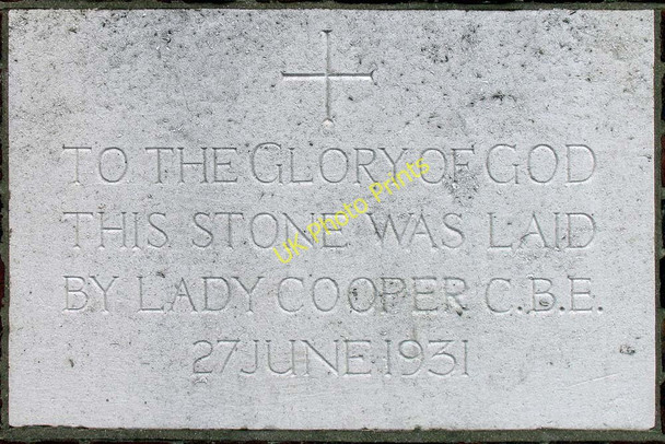 Photo 6"x4" St George, Woodford Avenue, Barkingside, Essex - Foundation stone Ilford\/TQ4486 c2004