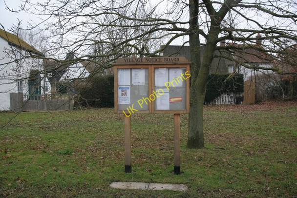 Photo 6"x4" Village Notice Board Warborough c2010