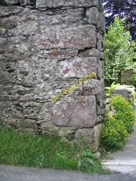 Photo 6"x4" Bench mark in Townhead Lane Austwick c2008