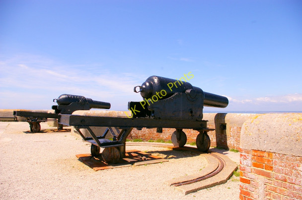 Photo 6"x4" Cannons at the Old Battery, Isle of Wight Totland c2009