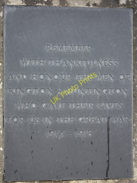 Photo 6"x4" Kington war memorial - plaque 1 Kington\/SO2956 c2010