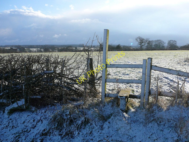 Photo 6"x4" Stile on the Staffordshire Way shortly after a blizzard Uttoxeter c2010