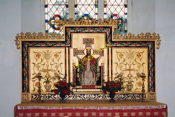 Photo 6"x4" St Nectan, Ashcombe, Devon - Reredos Ashcombe\/SX9179 c1993