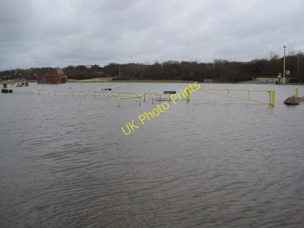 Photo 6"x4" Flooded Car Park, Littlehaven, South Shields South Shields c2010