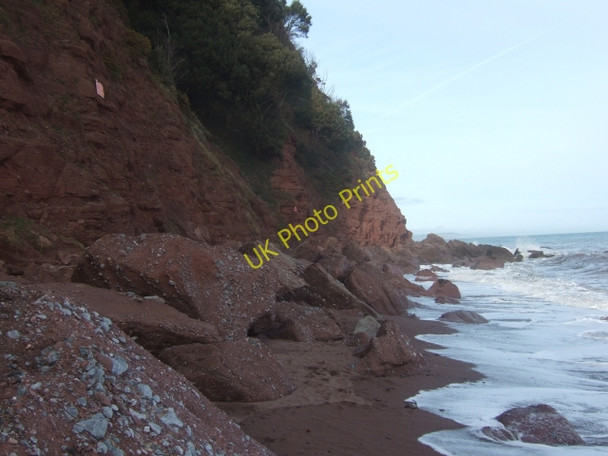 Photo 6"x4" North end of the Ness Beach Teignmouth c2010