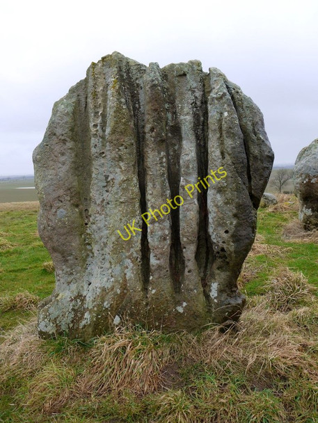 Photo 6"x4" Portrait of a standing stone, Duddo Stone Circle Duddo c2010