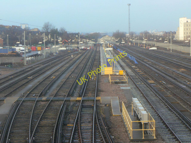 Photo 6"x4" Empty sidings at Clapham Junction Battersea c2010